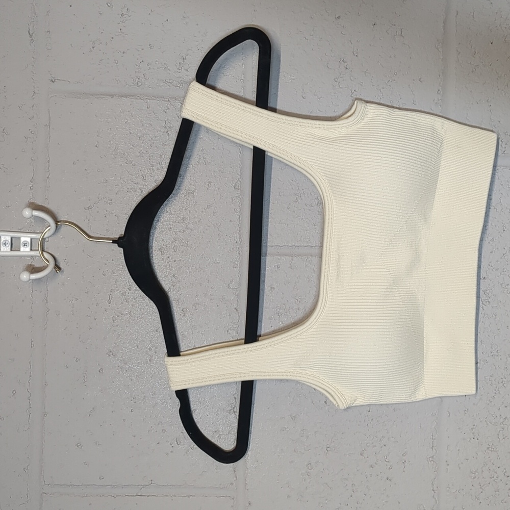 Medium Support Tank Top Ribbed Seamless Activewear Yoga Bra Size S NWOT - Picture 2 of 5